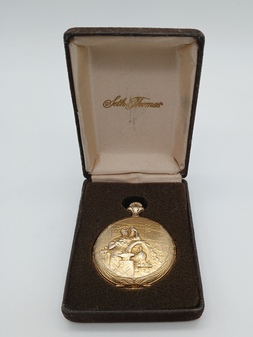 Seth Thomas Rare Antique Railroad Themed Pocket Watch 8810